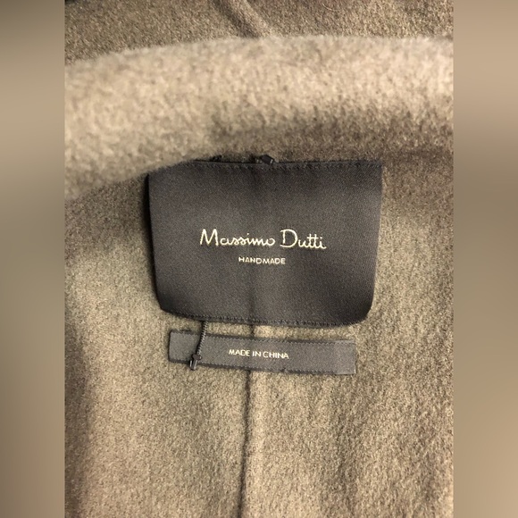 MASSIMO DUTTI OLIVE GREEN LIGHT WOOL HOODED VEST SNAPS CLOSURE SIZE SMALL - Picture 6 of 8